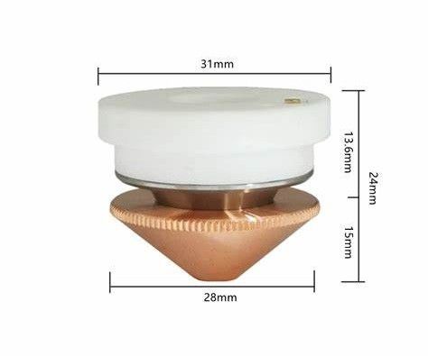 섬유 레이저 절단 헤드를 위한 31 밀리미터 도자기 레이저 노즐 지지대