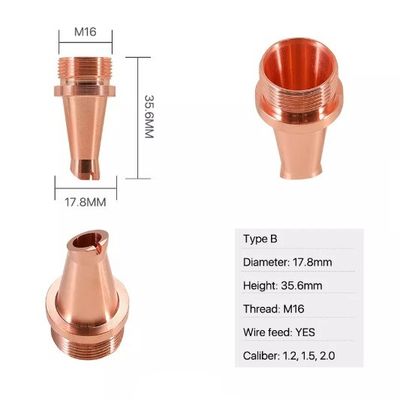 노즐 M16을 용접하는 H35.6mm 레이저는 섬유 레이저 용접기 머리를 위해 빠져 나아갑니다